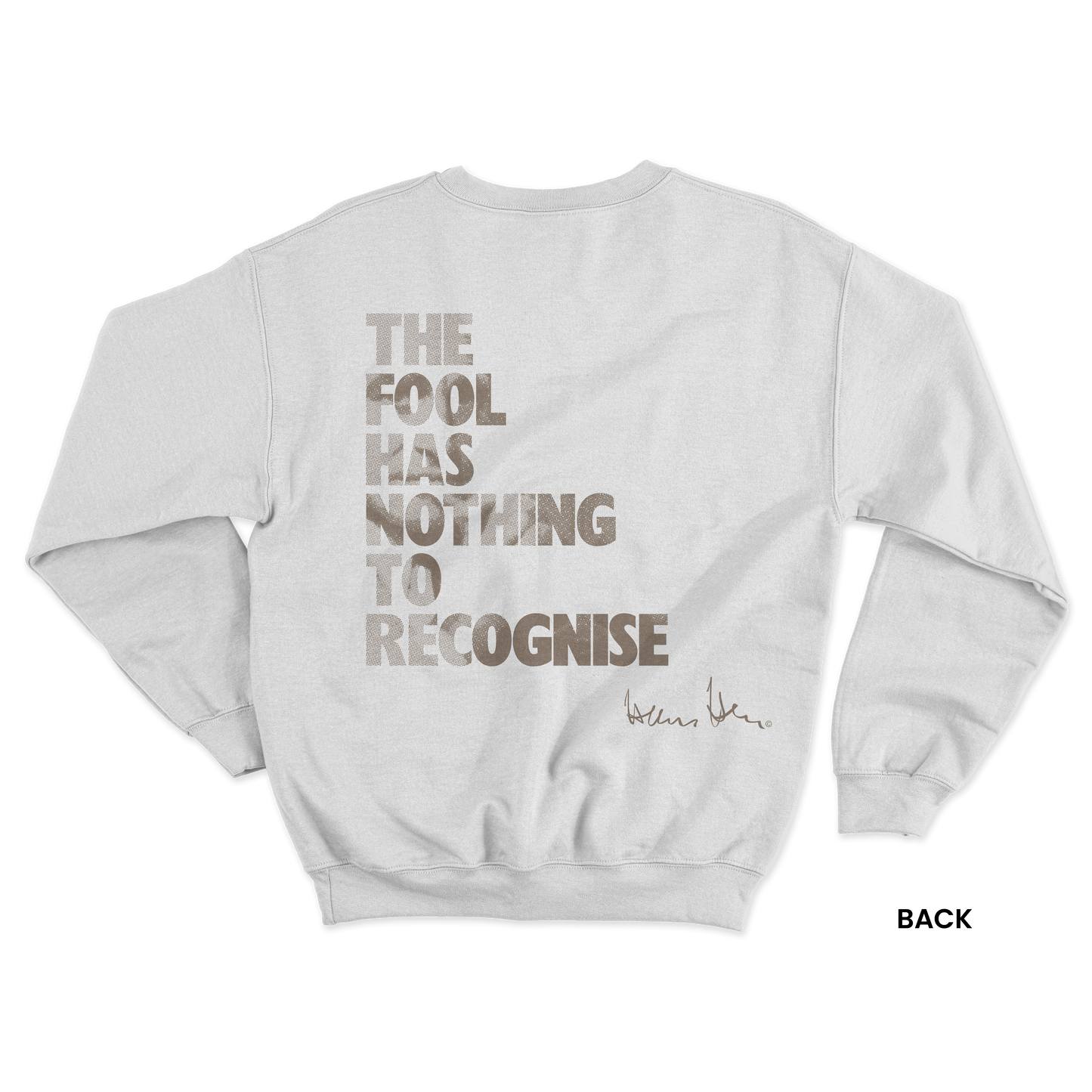 Hans Hess Sweatshirt: The fool has nothing to recognise