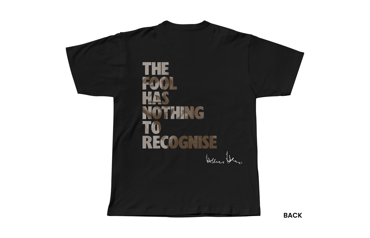 Hans Hess T-shirt: The fool has nothing to recognise