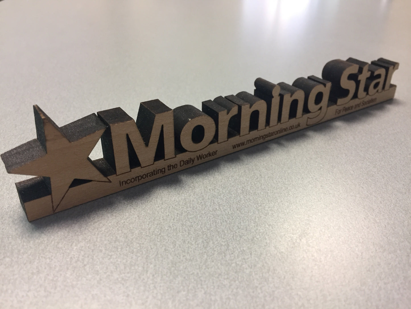 Morning Star Wooden Logo